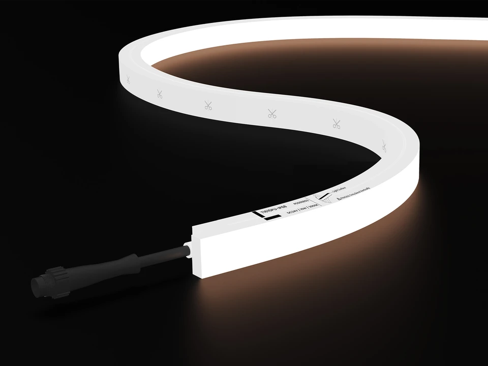 Waterproof neon flex with sealed connector